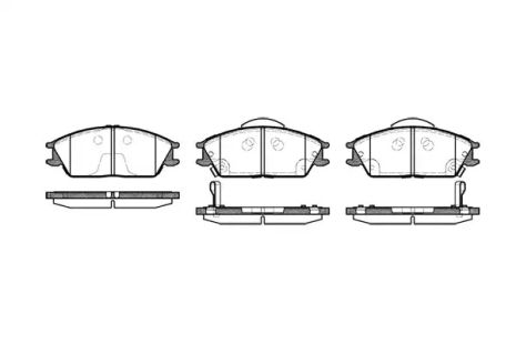 Комплект гальмівних колодок, дискове гальмо HYUNDAI ACCENT, REMSA (022422)