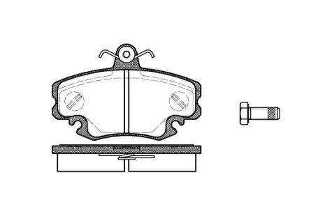 Комплект тормозных колодок, дисковый тормоз DACIA LOGAN, FIAT DOBLO, REMSA (014110)