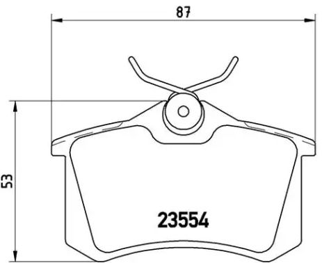 Комплект гальмівних колодок, дискове гальмо SKODA SUPERB, CITROËN C3, BREMBO (P85017)