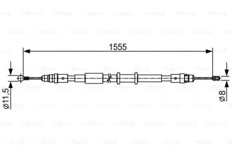 Трос ручного тормоза RENAULT MASTER, BOSCH (1987482552)