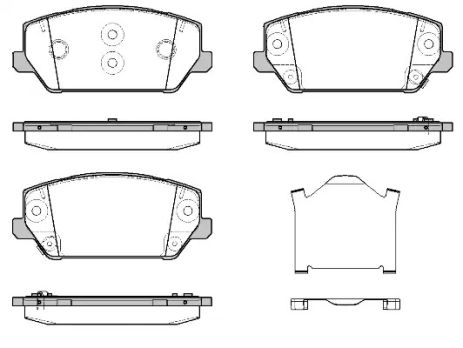 Комплект тормозных колодок, дисковый тормоз KIA OPTIMA, REMSA (180902)