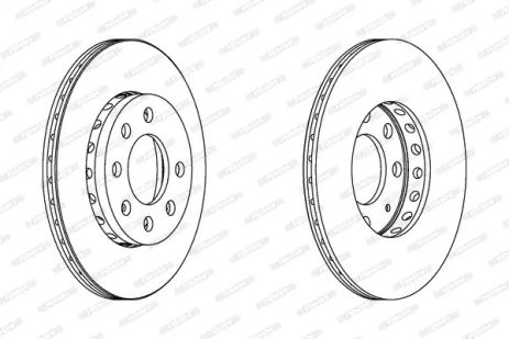 Диск тормозной AUDI A2, VW LUPO, FERODO (DDF1161C)