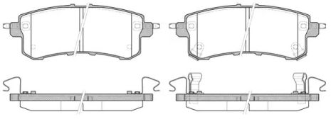 Комплект тормозных колодок, дисковый тормоз NISSAN PATROL, INFINITI QX80, WOKING (P1547302)