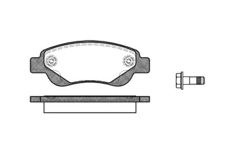 Комплект тормозных колодок, дисковый тормоз GEELY PANDA, TOYOTA AYGO, REMSA (117700)