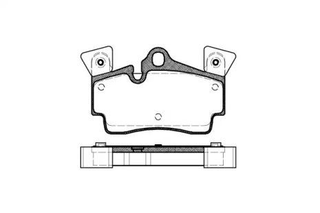 Комплект тормозных колодок, дисковый тормоз AUDI Q7, PORSCHE CAYENNE, REMSA (099610)