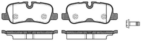Комплект тормозных колодок, дисковый тормоз LAND ROVER, REMSA (115910)