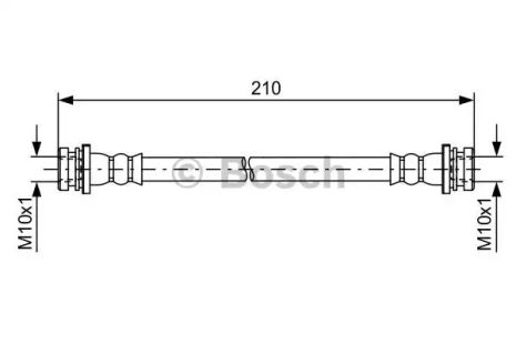 Шланг гальмівний RENAULT KOLEOS, NISSAN X-TRAIL, BOSCH (1987481628)