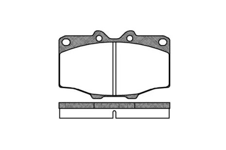 Комплект гальмівних колодок, дискове гальмо TOYOTA HILUX, REMSA (013200)