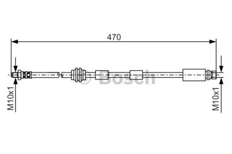 Шланг тормозной JAGUAR X-TYPE, FORD MONDEO, BOSCH (1987476882)