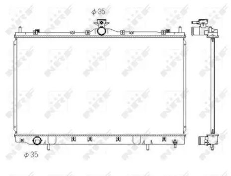 Радиатор охлаждения двигателя MITSUBISHI GRANDIS, NRF (53431)