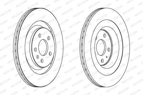 Диск гальмівний AUDI A5, FERODO (DDF1667C)