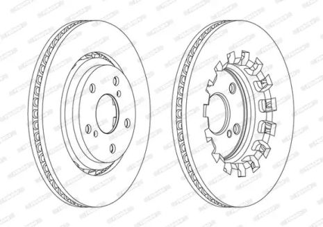 Диск тормозной MITSUBISHI GRANDIS, FERODO (DDF2268C)