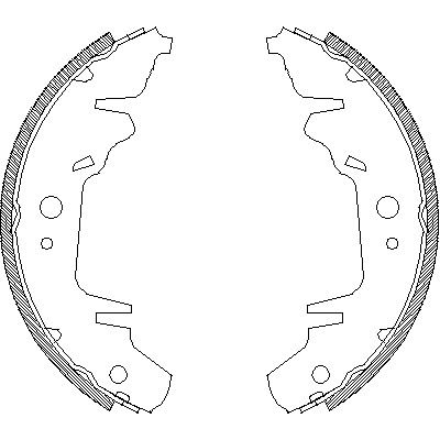 Комплект тормозных колодок PLYMOUTH VOYAGER, DODGE CARAVAN, WOKING (Z402000)