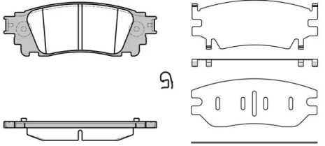 Комплект тормозных колодок, дисковый тормоз TOYOTA ALPHARD, LEXUS NX, REMSA (163600)