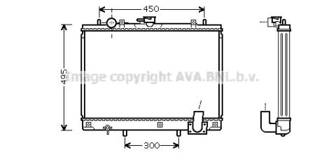 Радіатор охолодження двигуна MITSUBISHI L200/300, AVA COOLING (MT2161)