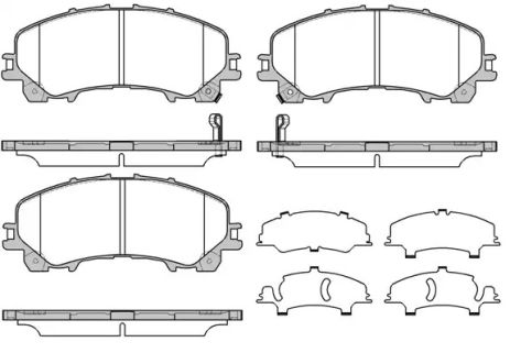 Комплект гальмівних колодок, дискове гальмо NISSAN X-TRAIL, INFINITI Q50, REMSA (140712)