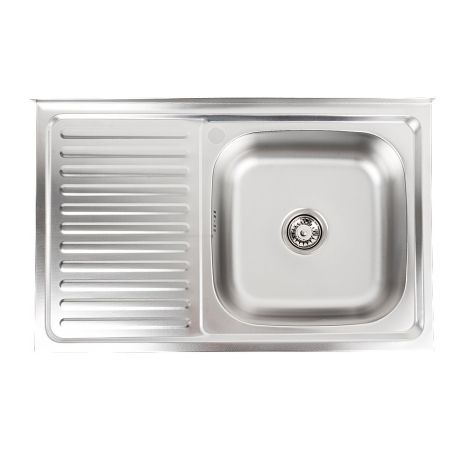 Кухонна мийка із нержавіючої сталі Platinum ДЕКОР 8050 R (0,7/160 мм)