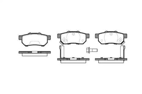 Комплект тормозных колодок, дисковый тормоз HONDA JAZZ, REMSA (023352)