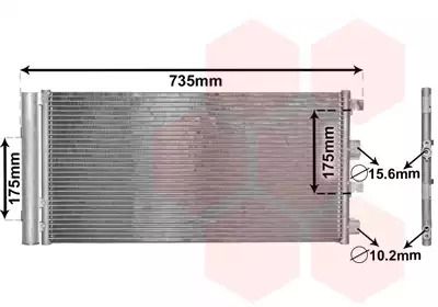Радіатор, конденсор кондиціонера RENAULT LOGAN, DACIA DUSTER, Van Wezel (15005004)