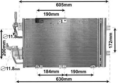 Радиатор, конденсор кондиционера OPEL ZAFIRA, Van Wezel (37005454)