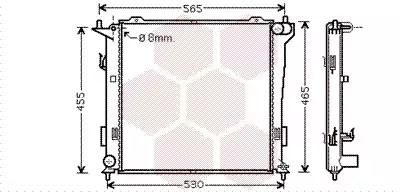 Радіатор охолодження двигуна HYUNDAI ELANTRA, Van Wezel (82002181)