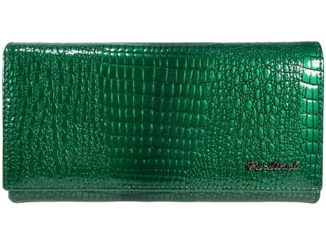 Жіночий гаманець Cardinal з лакованої шкіри C5242-5 зелений