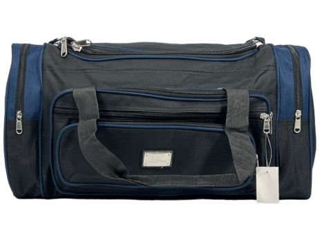 Дорожная сумка Wallaby на шесть отделений 1041-1 черная с синим