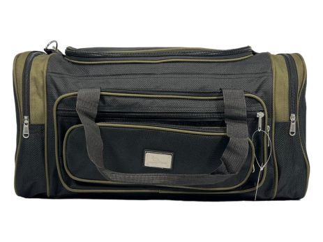 Дорожная сумка Wallaby на шесть отделений 1041-3 черная с зеленым