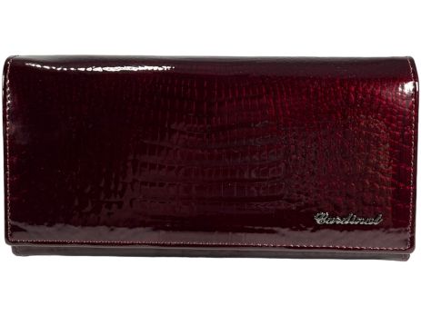 Жіночий гаманець Cardinal із лакованої шкіри C5242-1 бордовий.