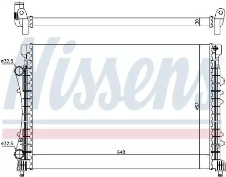 Радиатор охлаждения двигателя RENAULT AVANTIME, NISSENS (63815)