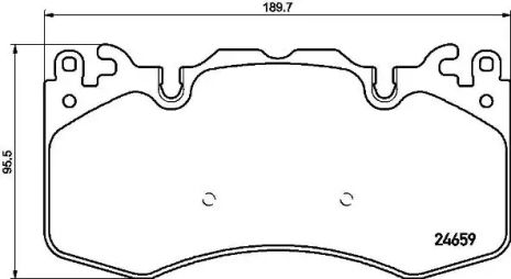 Комплект гальмівних колодок, дискове гальмо LAND ROVER, BREMBO (P44023)