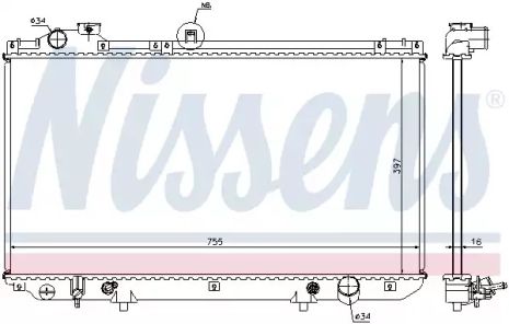 Радиатор охлаждения двигателя LEXUS GS, NISSENS (64762)