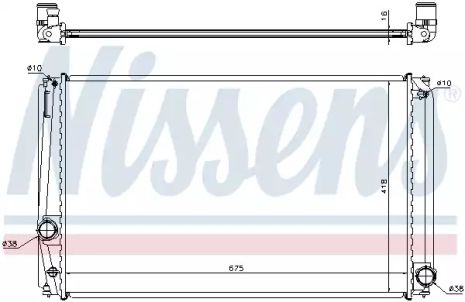 Радиатор охлаждения двигателя TOYOTA RAV4, NISSENS (64678A)