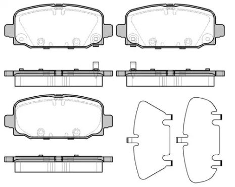 Комплект гальмівних колодок, дискове гальмо JEEP COMPASS, REMSA (179602)