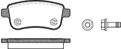Комплект тормозных колодок, дисковый тормоз RENAULT MEGANE, REMSA (138700)