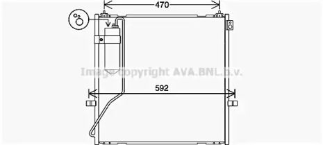 Радіатор, конденсор кондиціонера MITSUBISHI PAJERO, AVA COOLING (MT5269D)