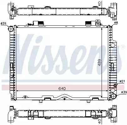 Радиатор охлаждения двигателя MERCEDES-BENZ E-CLASS, NISSENS (62611A)