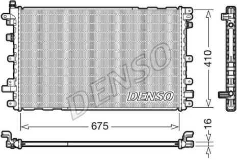 Радіатор охолодження двигуна OPEL AMPERA, DENSO (DRM20113)