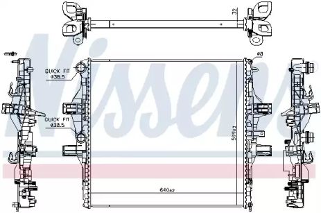 Радиатор охлаждения двигателя IVECO DAILY, NISSENS (61989)