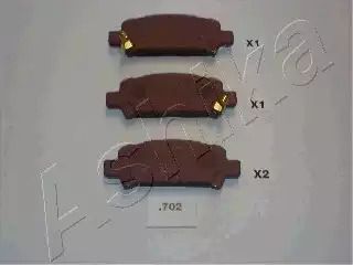 Комплект тормозных колодок, дисковый тормоз SUBARU LEGACY, ASHIKA (5107702)