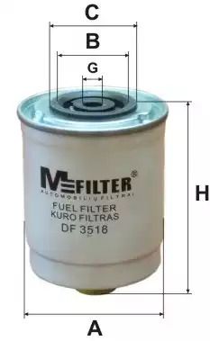 Фильтр топливный LDV CONVOY, FORD TRANSIT, M-FILTER (DF3518)