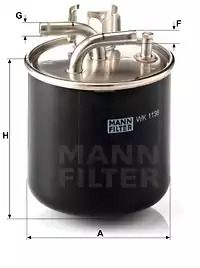 Фильтр топливный AUDI A8, MANN-FILTER (WK1136)
