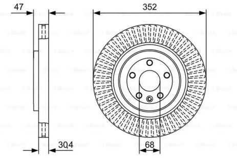 Диск тормозной FORD USA, BOSCH (0986479W53)