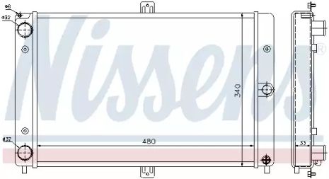 Радиатор охлаждения двигателя LADA SAMARA, NISSENS (62351)