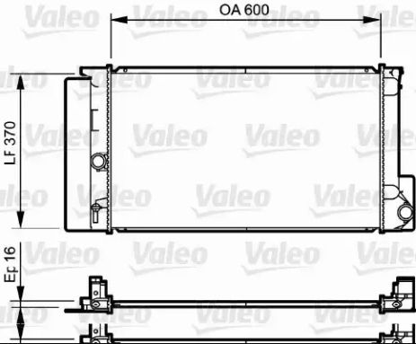 Радиатор охлаждения двигателя TOYOTA COROLLA, VALEO (735250)