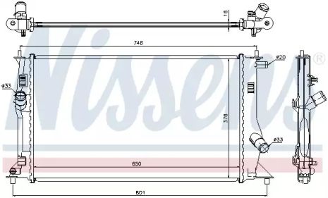 Радіатор охолодження двигуна MAZDA 5, NISSENS (68503)