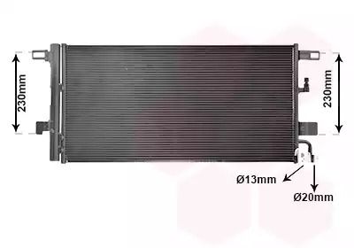 Радіатор, конденсор кондиціонера AUDI A4, Van Wezel (03015703)