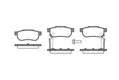 Комплект гальмівних колодок, дискове гальмо HONDA ACCORD V, LOTUS ELISE, REMSA (023302)