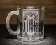 Чашка з гравіюванням лого футбольного клубу ФК Мілан FC Milan двостороння з гаслом SandDecor
