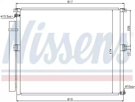 Радіатор, конденсор кондиціонера TOYOTA FJ, NISSENS (940106)